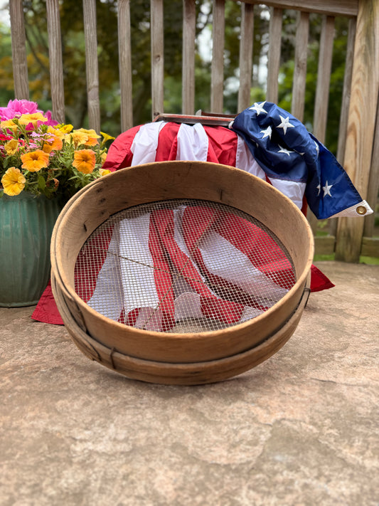 Antique 17" New England Primitive Grain Sieve