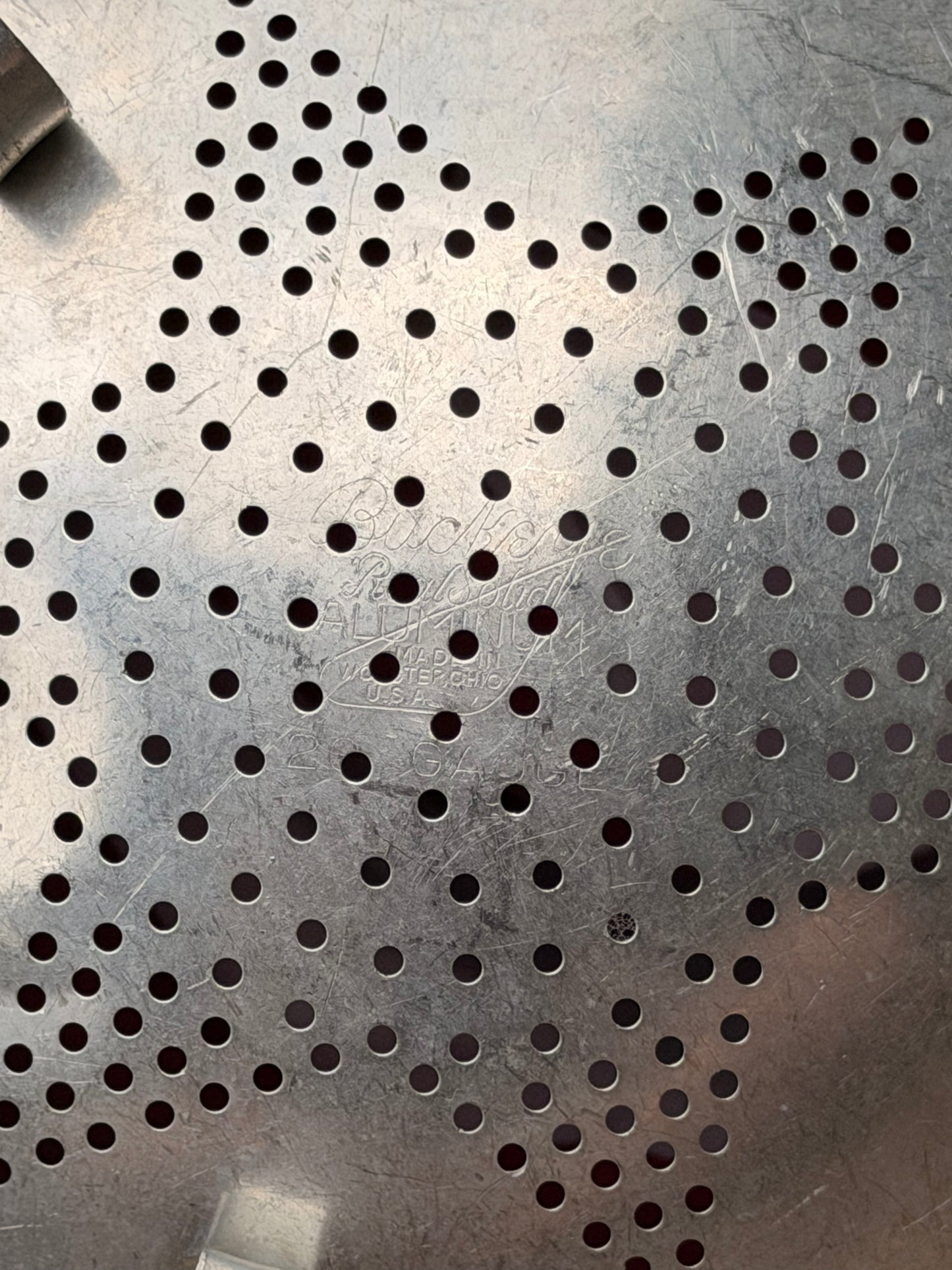 Vintage Buckeye 20-Gauge Star Pattern Aluminum Colander