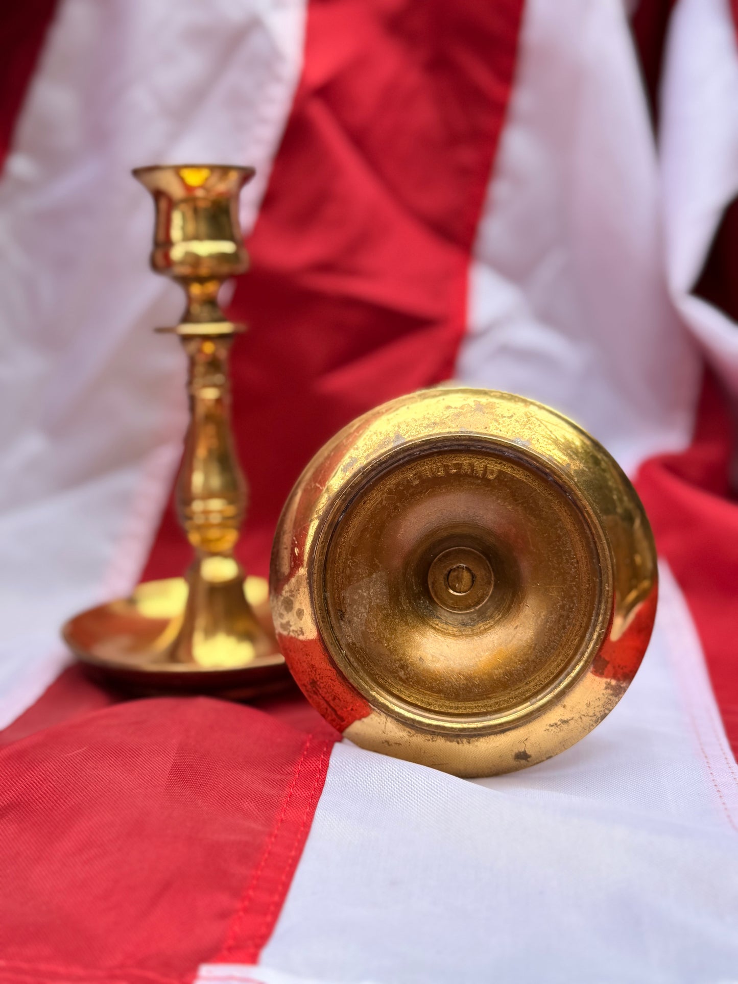 Vintage Solid Brass Candlestick Holders