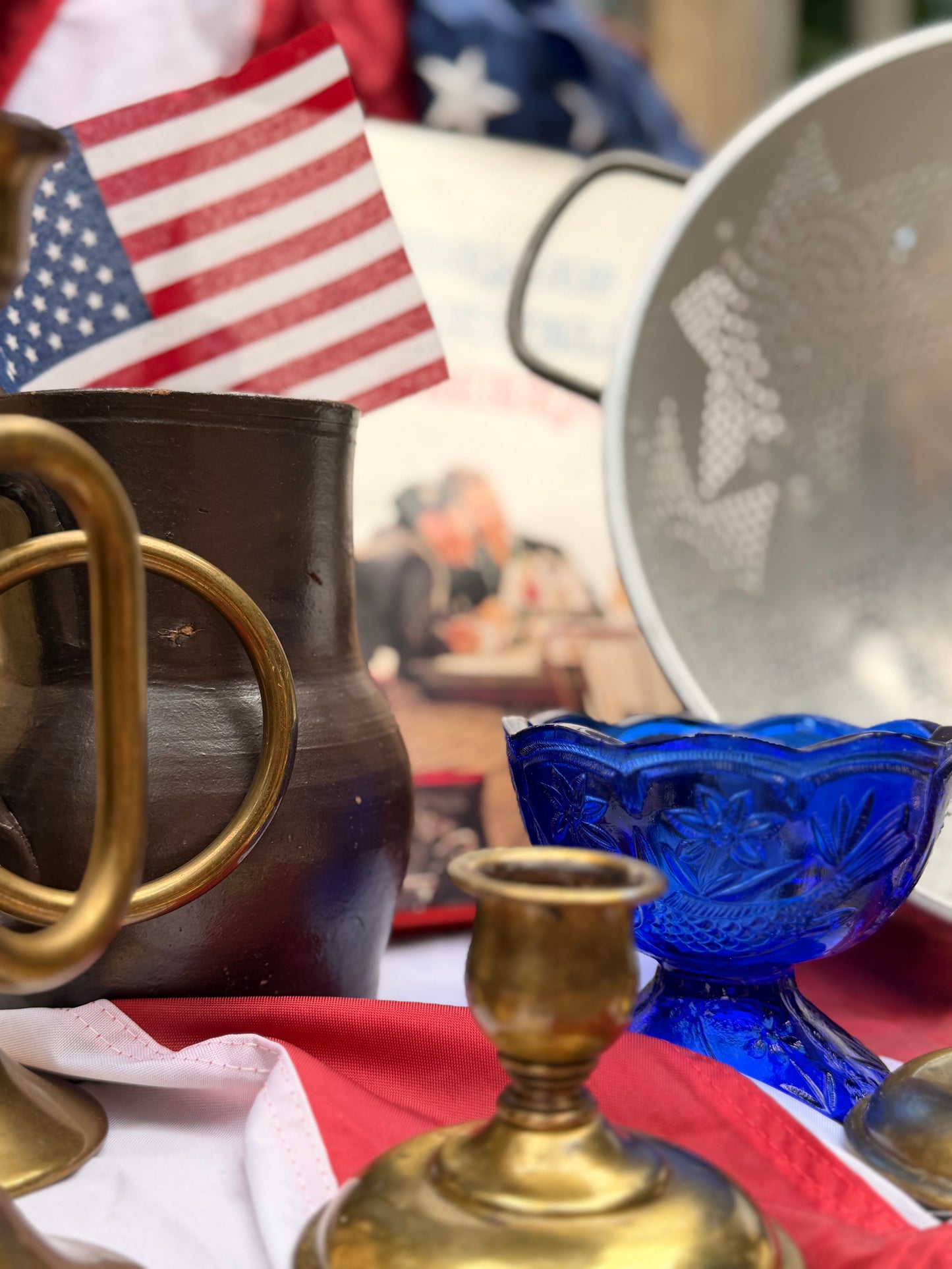The Patriot's Hearth Vintage Brass Baluster Candlesticks - Pair